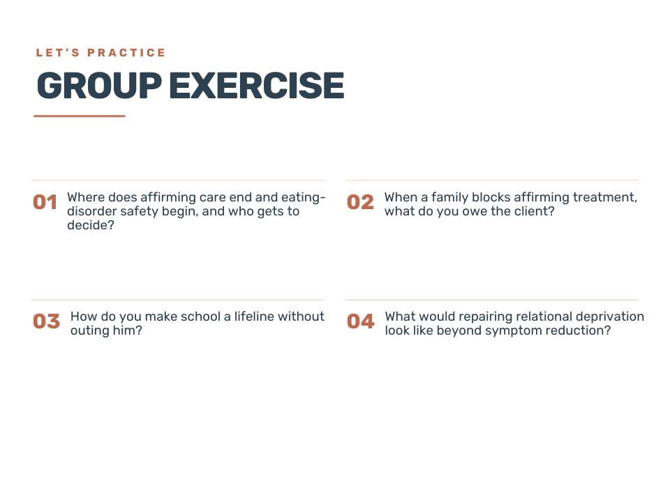 Group exercise, discussion questions
